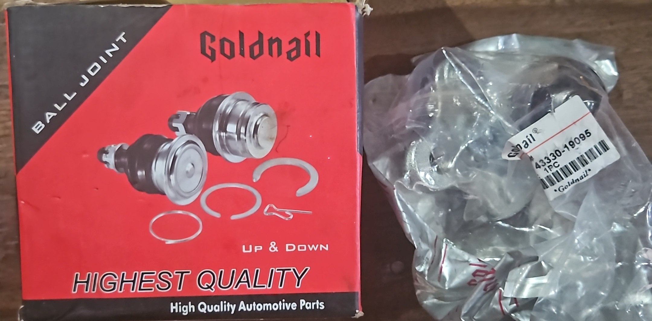 Goldnail "Highest Original Quality" Front Ball Joint Set (Upper & Lower)